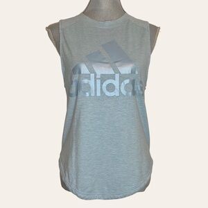 Adidas Blue Logo Athletic Tank Top
